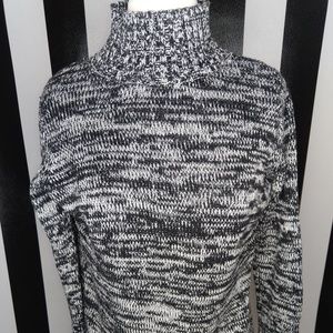 Old navy medium black and white turtleneck sweater